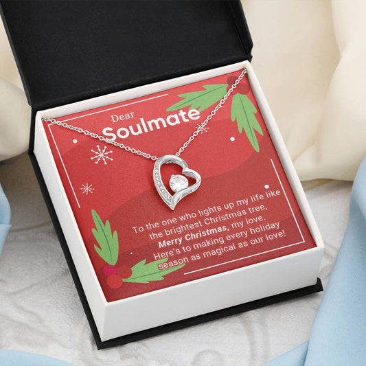 Dear Soulmate: Merry Christmas Necklace Gift That Celebrates Our Endless Love A1048