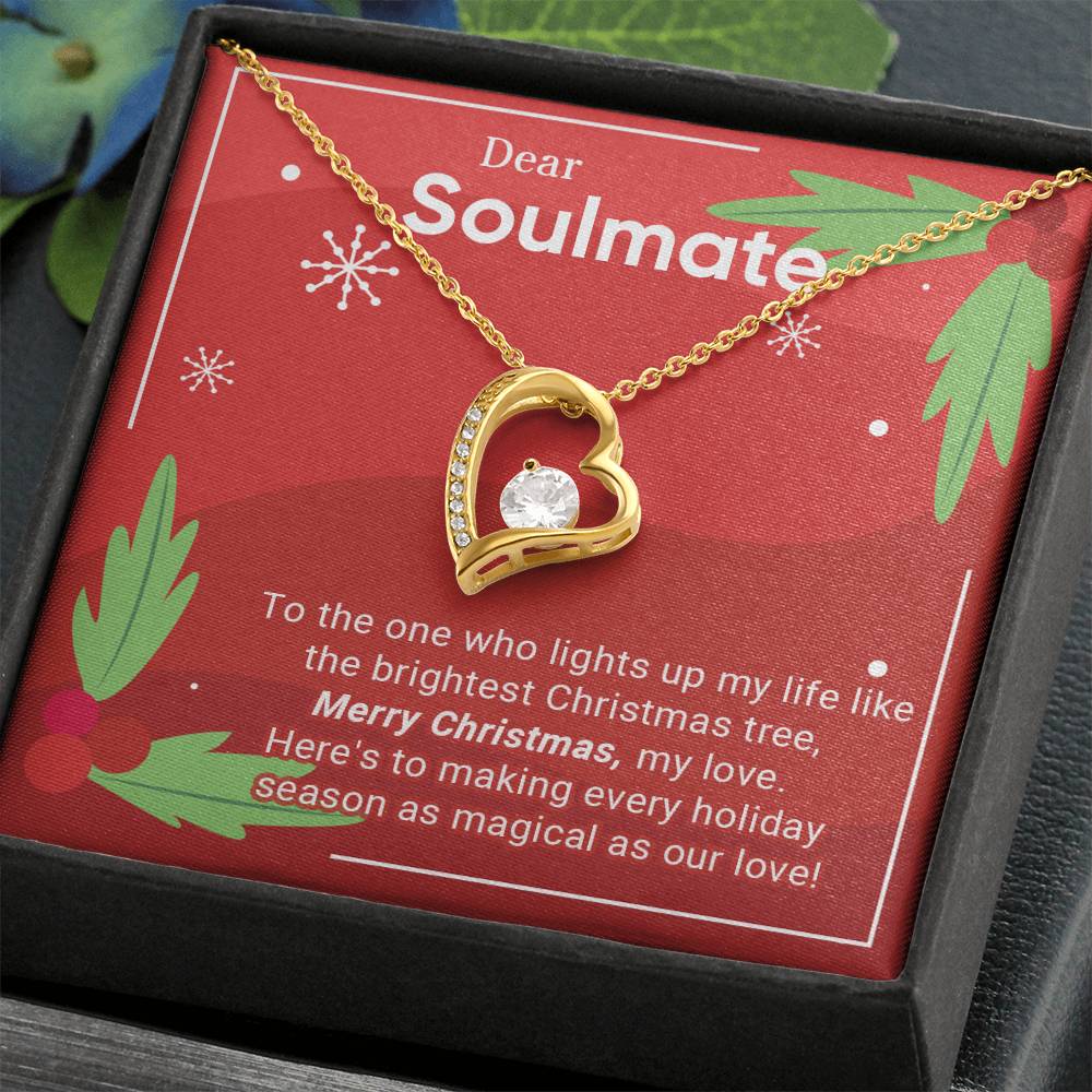 Dear Soulmate: Merry Christmas Necklace Gift That Celebrates Our Endless Love A1048