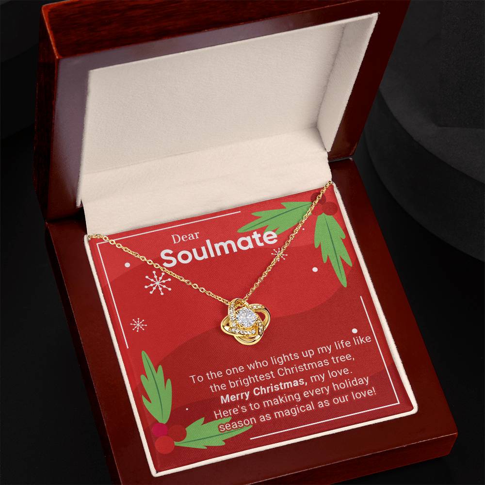 Dear Soulmate: Merry Christmas Necklace Gift That Celebrates Our Endless Love A1048