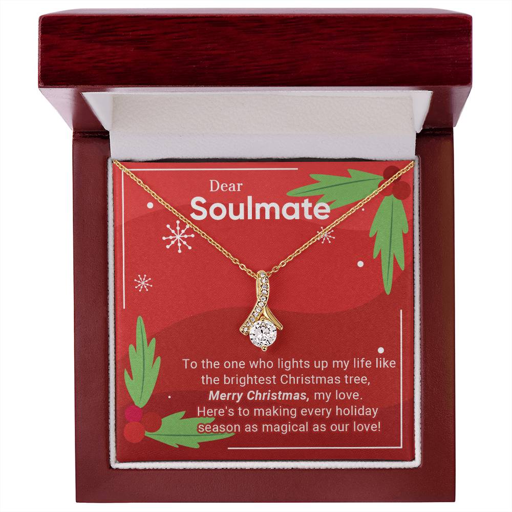 Dear Soulmate: Merry Christmas Necklace Gift That Celebrates Our Endless Love A1048