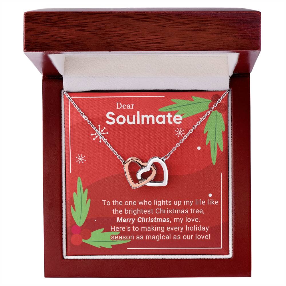 Dear Soulmate: Merry Christmas Necklace Gift That Celebrates Our Endless Love A1048