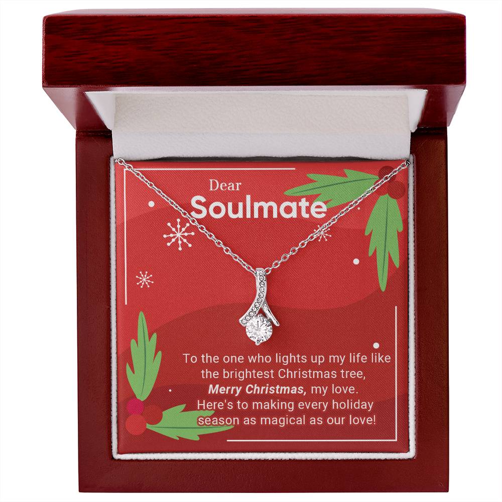 Dear Soulmate: Merry Christmas Necklace Gift That Celebrates Our Endless Love A1048