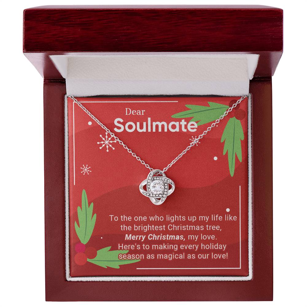 Dear Soulmate: Merry Christmas Necklace Gift That Celebrates Our Endless Love A1048