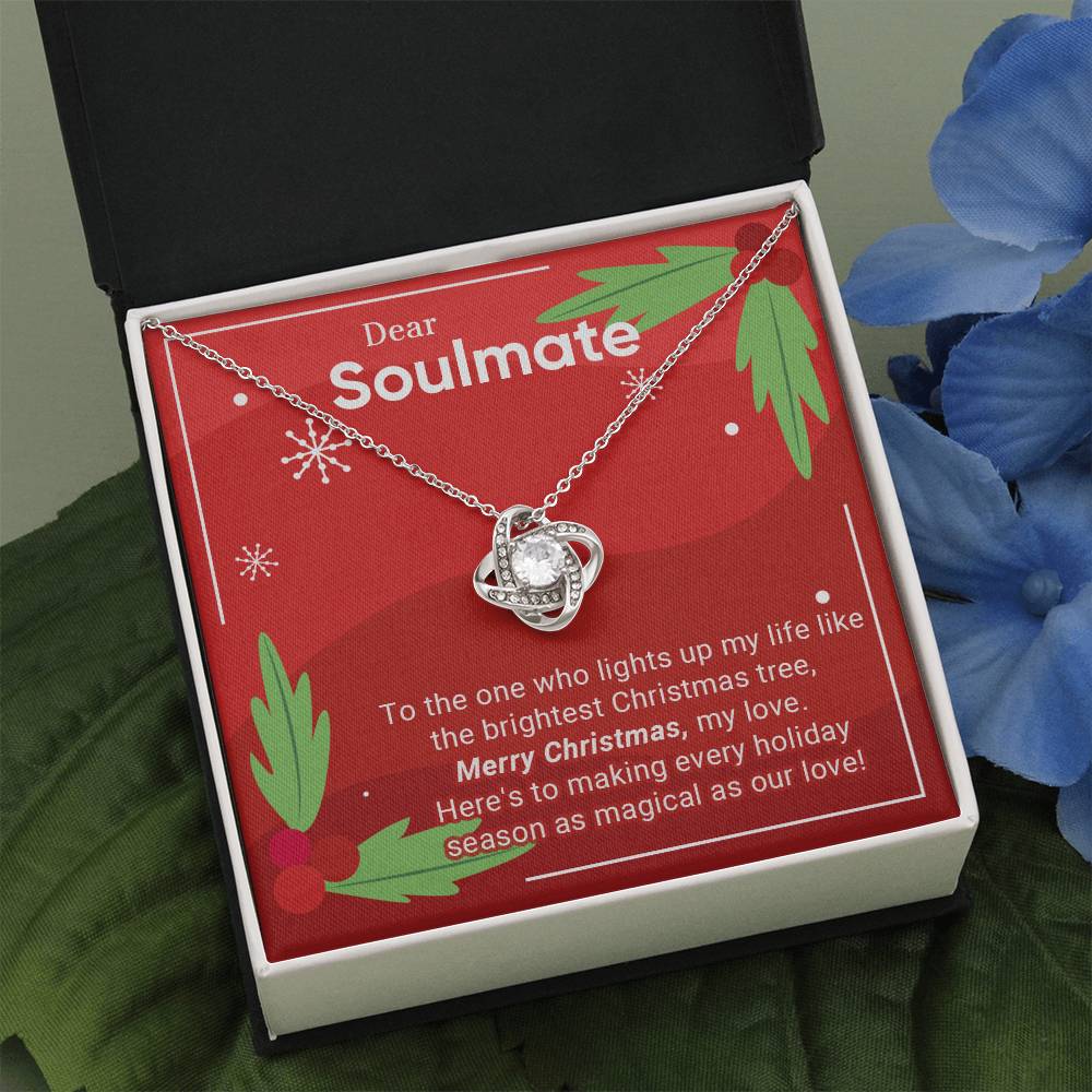 Dear Soulmate: Merry Christmas Necklace Gift That Celebrates Our Endless Love A1048