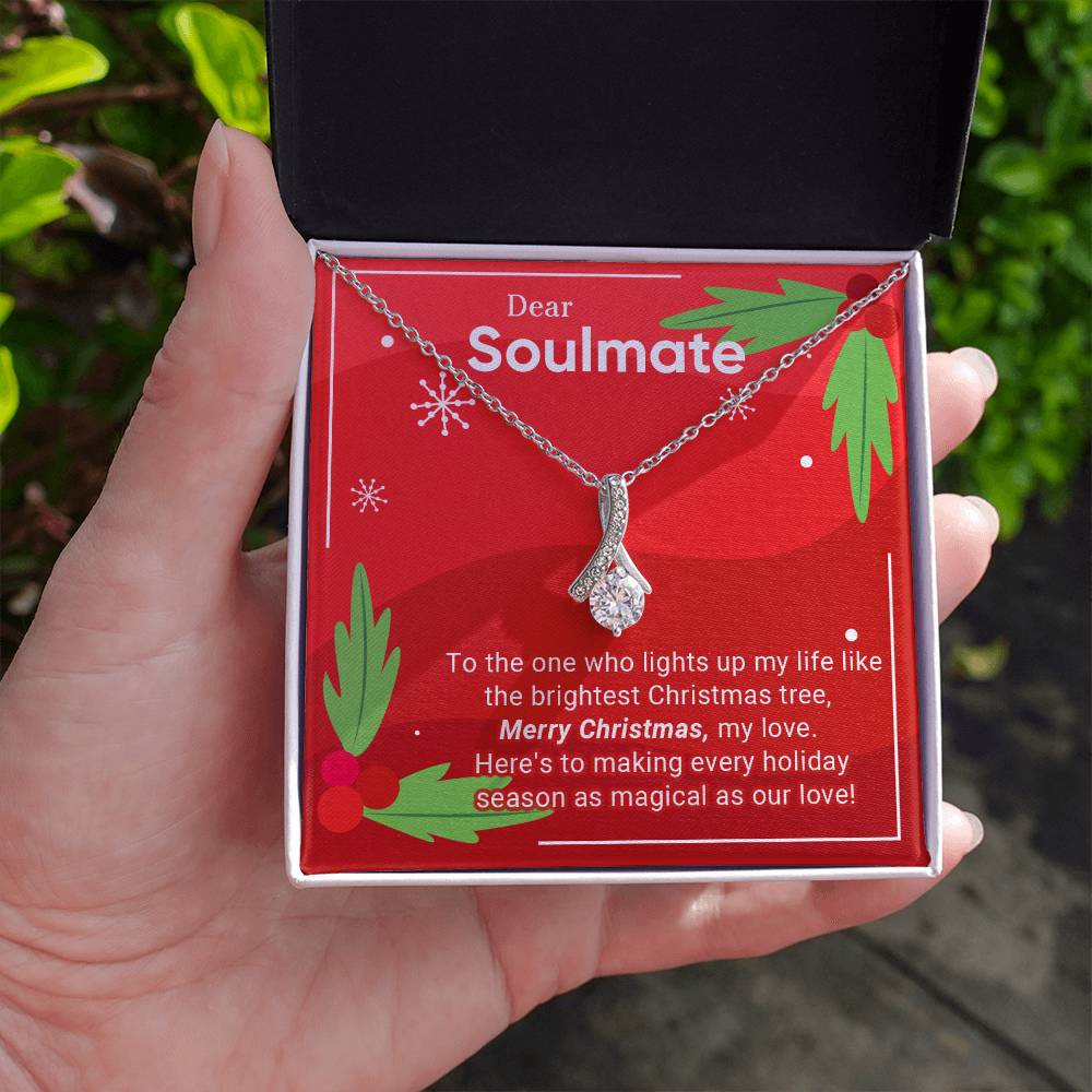 Dear Soulmate: Merry Christmas Necklace Gift That Celebrates Our Endless Love A1048