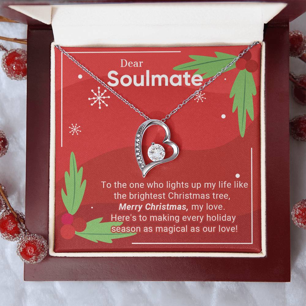 Dear Soulmate: Merry Christmas Necklace Gift That Celebrates Our Endless Love A1048