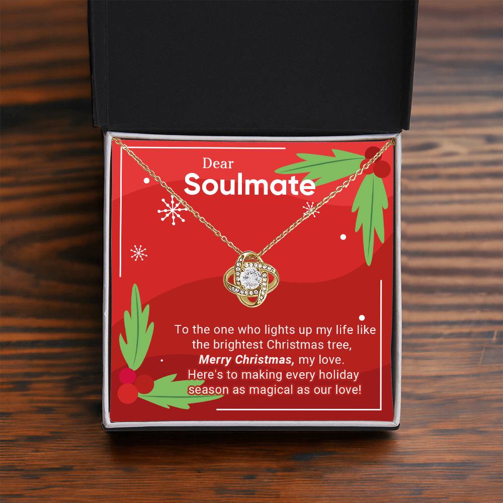 Dear Soulmate: Merry Christmas Necklace Gift That Celebrates Our Endless Love A1048