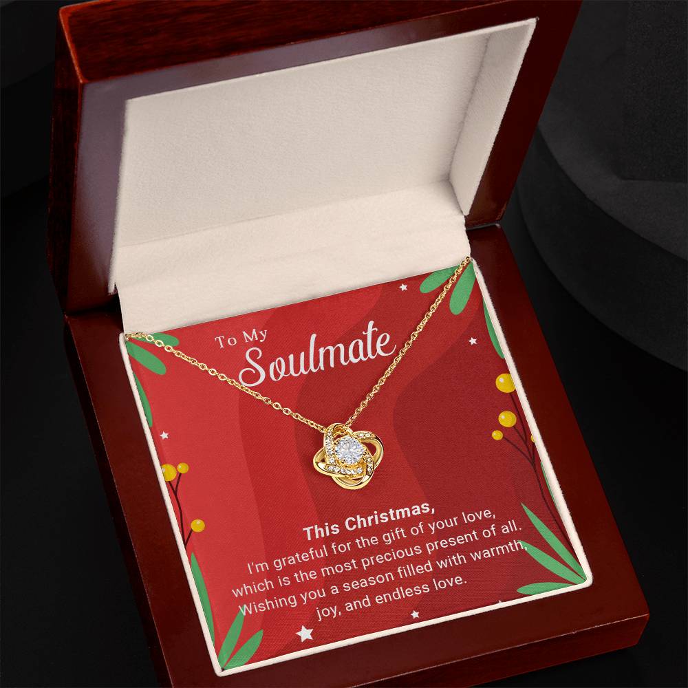 To My Soulmate: Merry Christmas Necklace Gift – A Symbol of Our Eternal Love A1049