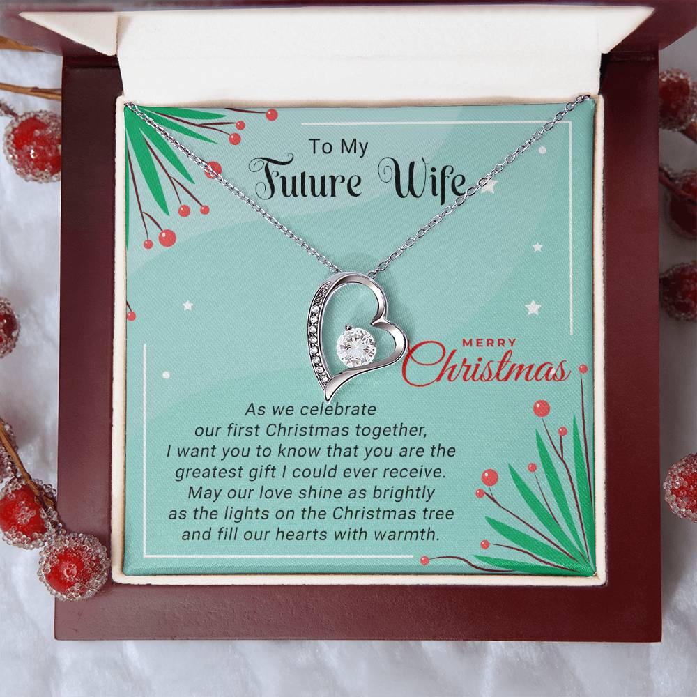 Merry Christmas, My Love: Necklace Gift for Your Future Wife with Love and Promise A1051