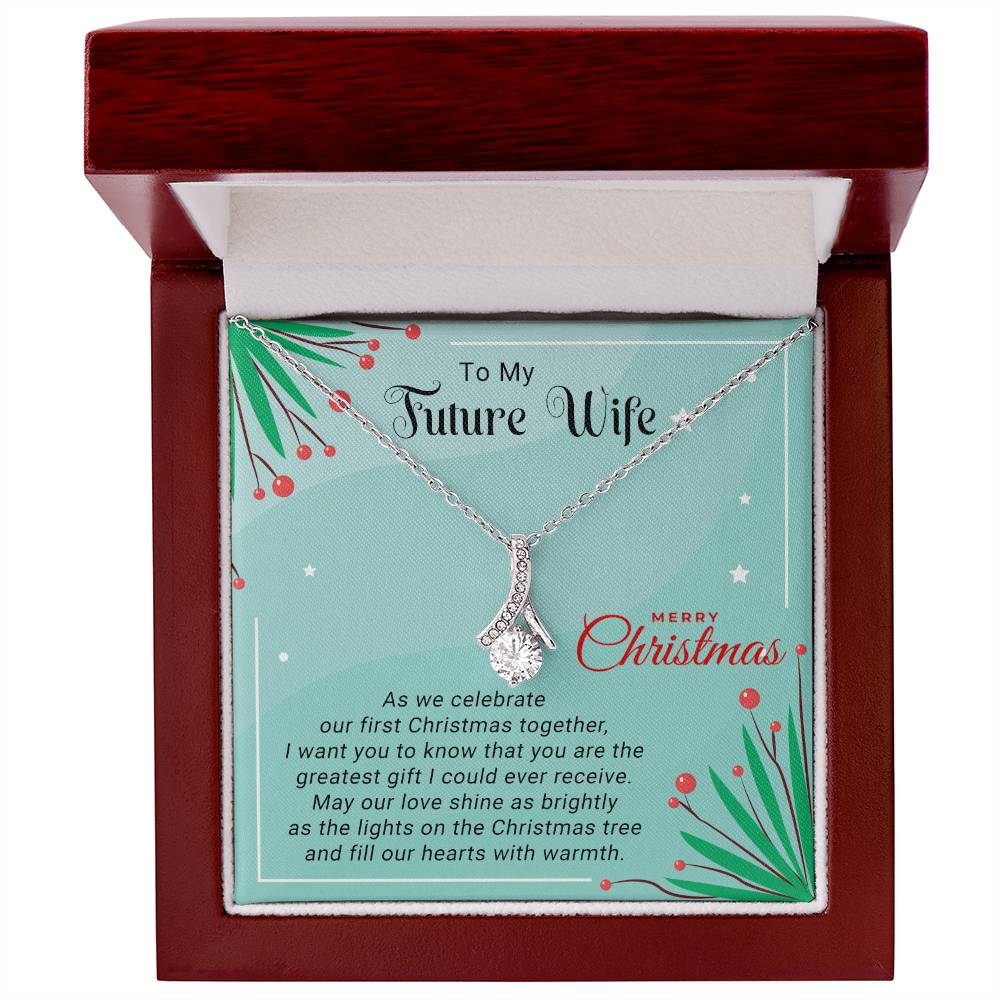 Merry Christmas, My Love: Necklace Gift for Your Future Wife with Love and Promise A1051