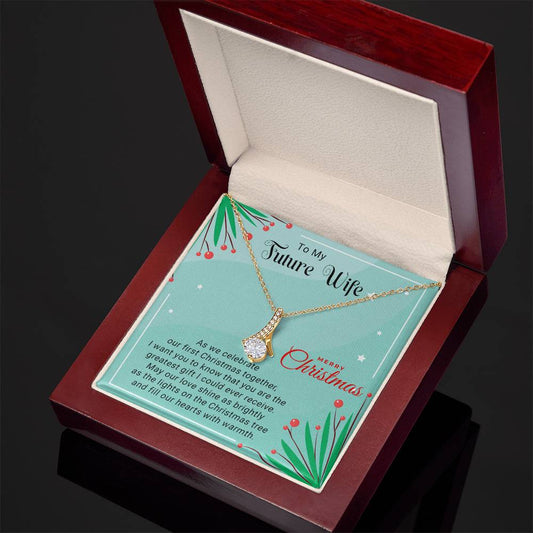 Merry Christmas, My Love: Necklace Gift for Your Future Wife with Love and Promise A1051