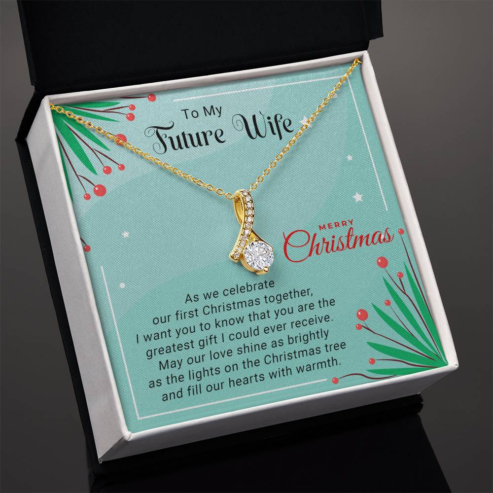 Merry Christmas, My Love: Necklace Gift for Your Future Wife with Love and Promise A1051