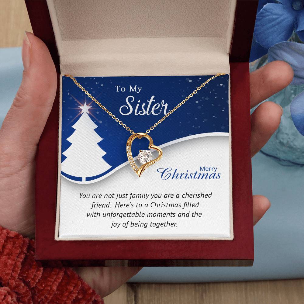 To My Sister, My Best Friend: A Christmas Necklace to Celebrate Our Bond A1056