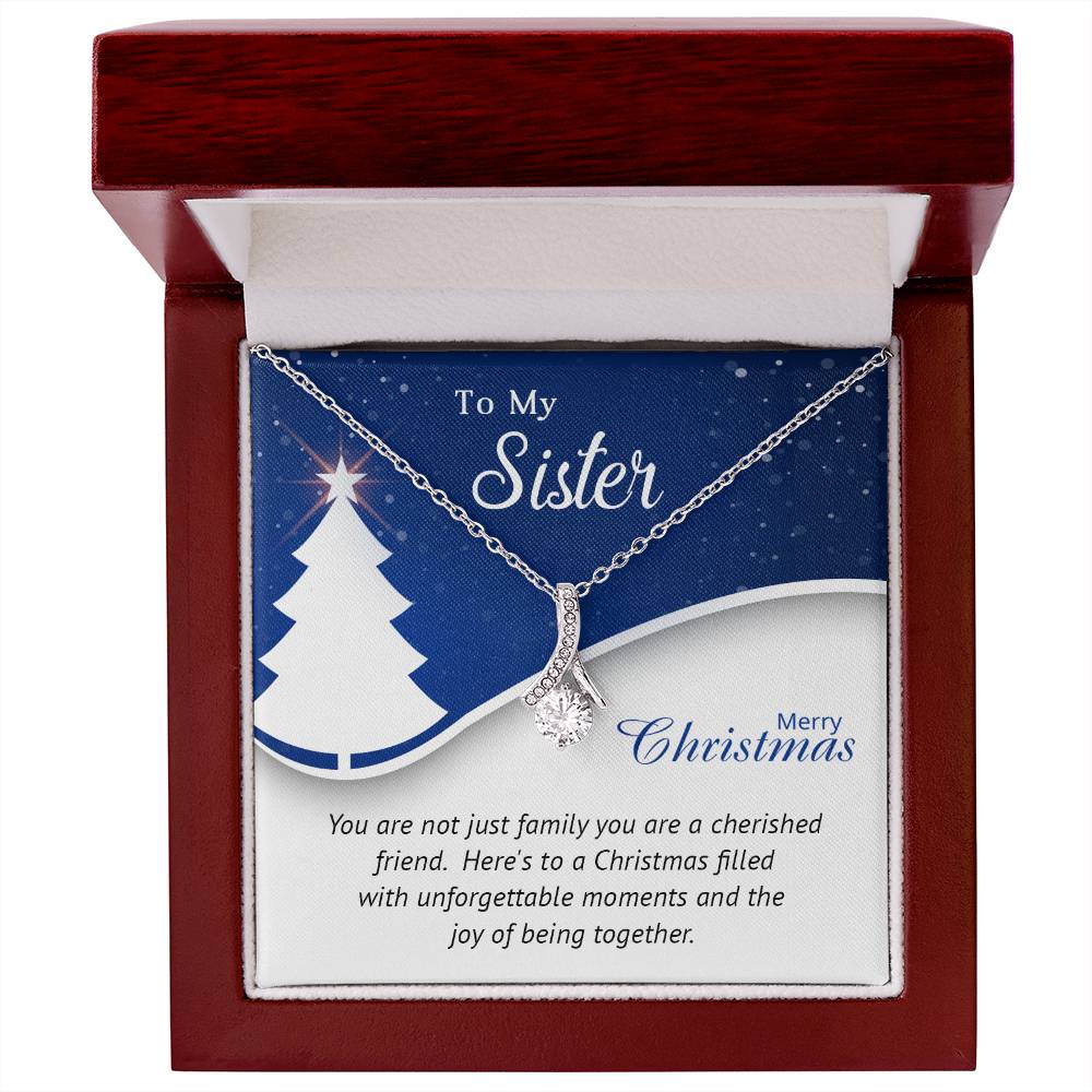 To My Sister, My Best Friend: A Christmas Necklace to Celebrate Our Bond A1056