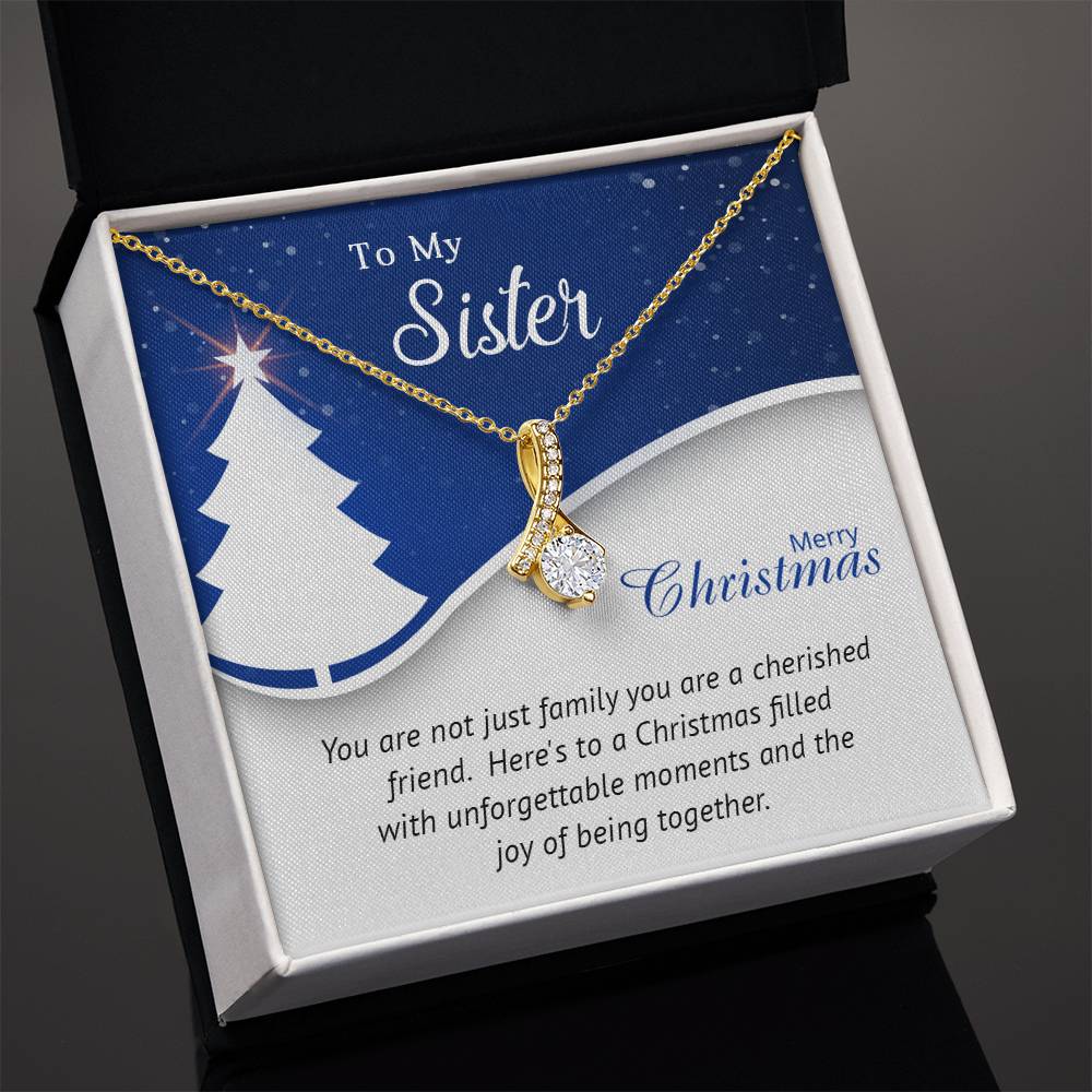 To My Sister, My Best Friend: A Christmas Necklace to Celebrate Our Bond A1056