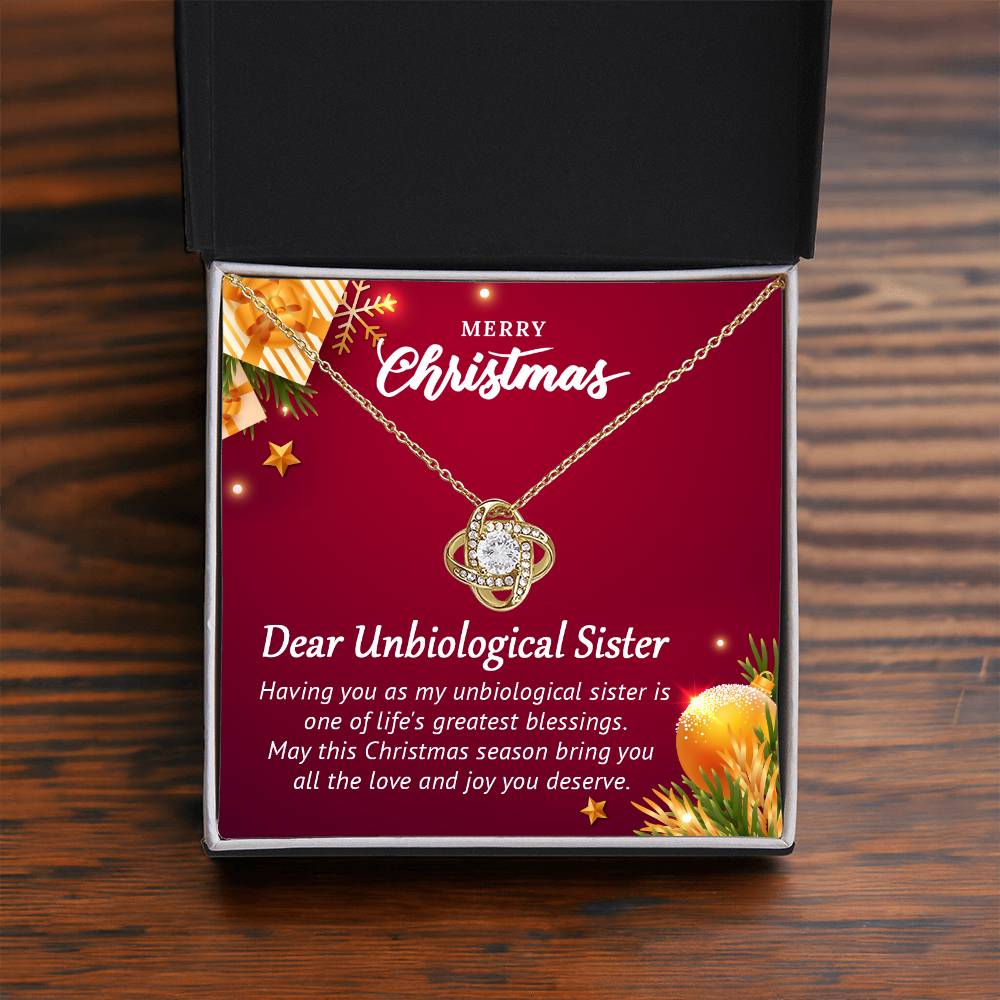 Unbiological Sister Christmas Gift – Necklace That Shows Our Bond A1062