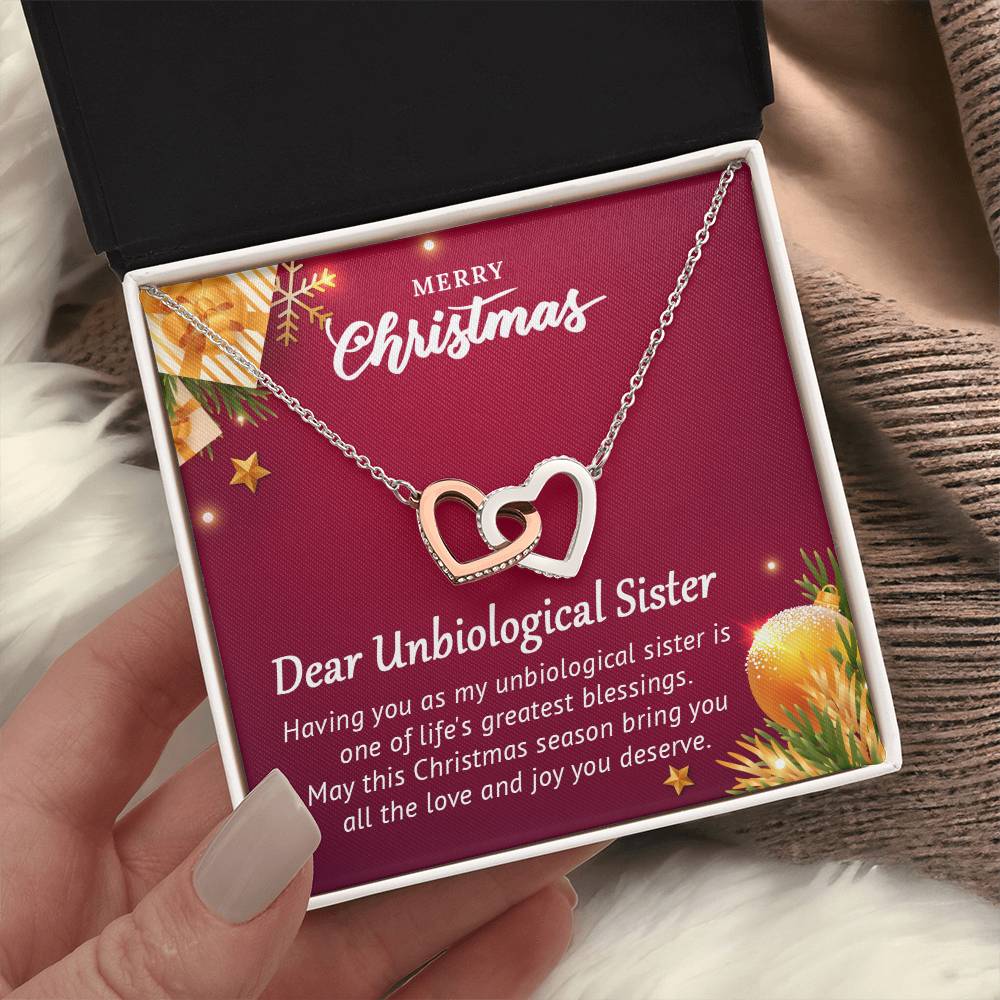 Unbiological Sister Christmas Gift – Necklace That Shows Our Bond A1062