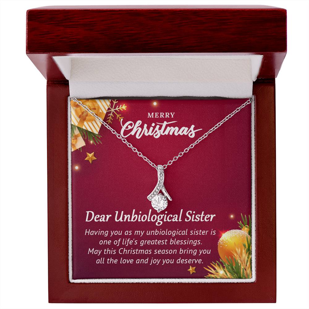 Unbiological Sister Christmas Gift – Necklace That Shows Our Bond A1062