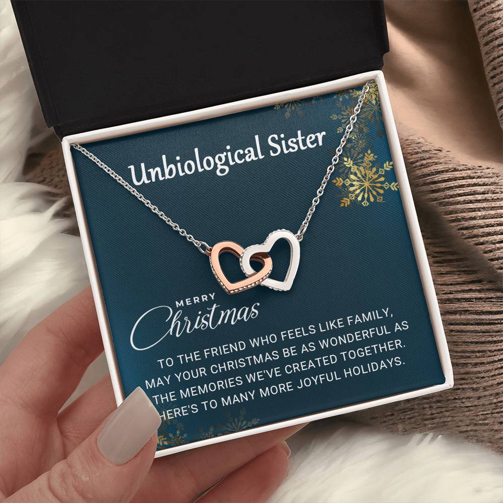 To My Unbiological Sister: A Christmas Necklace Gift Full of Heartfelt Love A1064