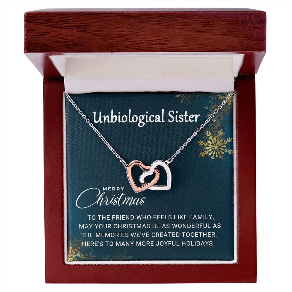 To My Unbiological Sister: A Christmas Necklace Gift Full of Heartfelt Love A1064