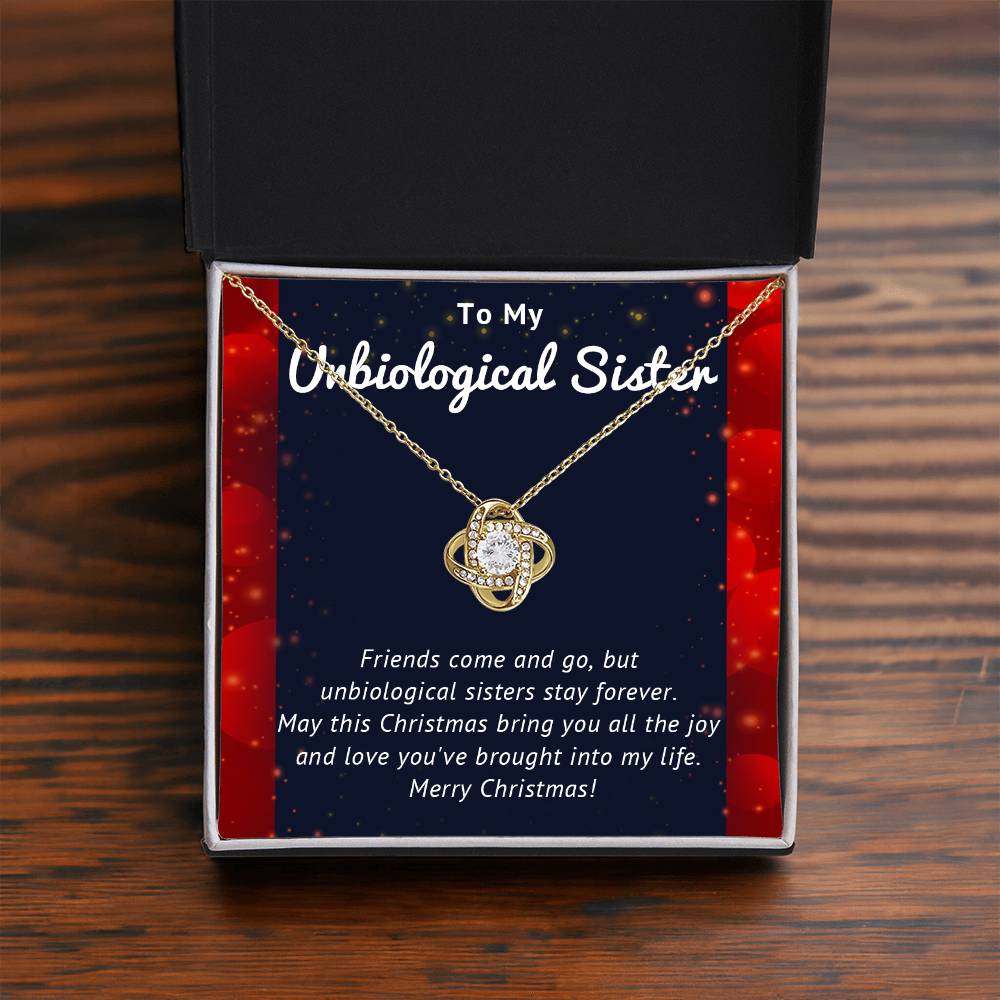 Forever Connected: A Merry Christmas Necklace Gift for My Unbiological Sister A1065