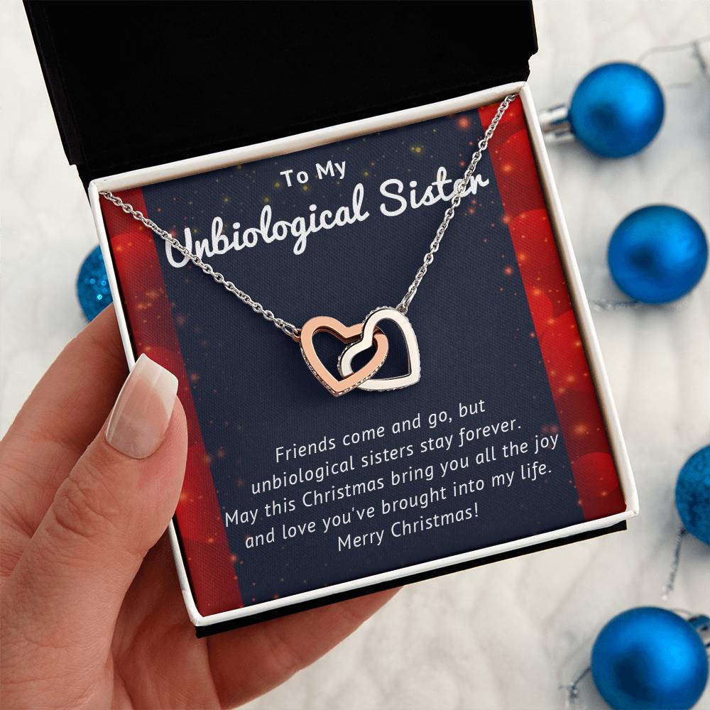 Forever Connected: A Merry Christmas Necklace Gift for My Unbiological Sister A1065