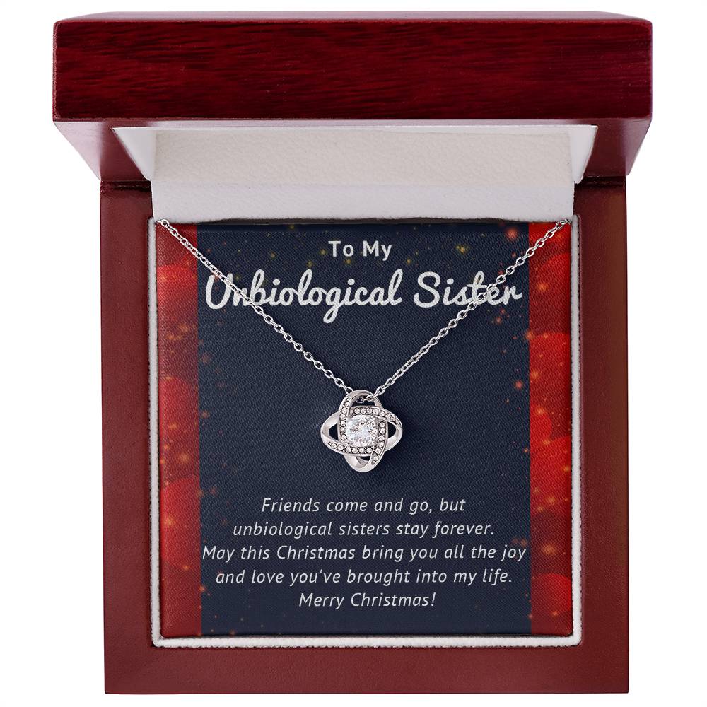 Forever Connected: A Merry Christmas Necklace Gift for My Unbiological Sister A1065