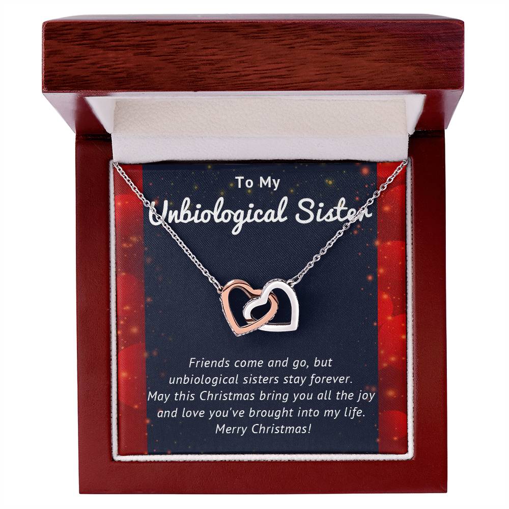 Forever Connected: A Merry Christmas Necklace Gift for My Unbiological Sister A1065