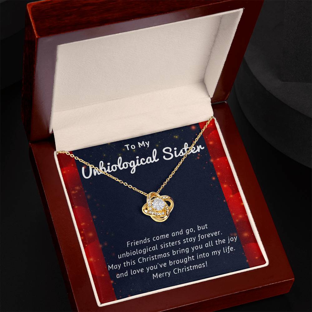 Forever Connected: A Merry Christmas Necklace Gift for My Unbiological Sister A1065