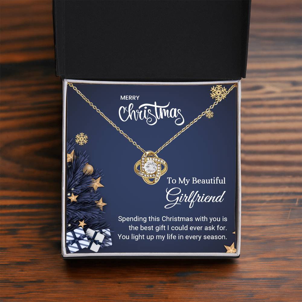 Celebrate Her Beauty & Love - Merry Christmas Necklace for Your Girlfriend A1071