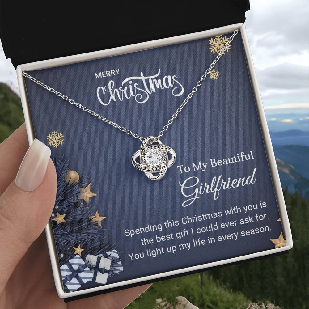 Celebrate Her Beauty & Love - Merry Christmas Necklace for Your Girlfriend A1071