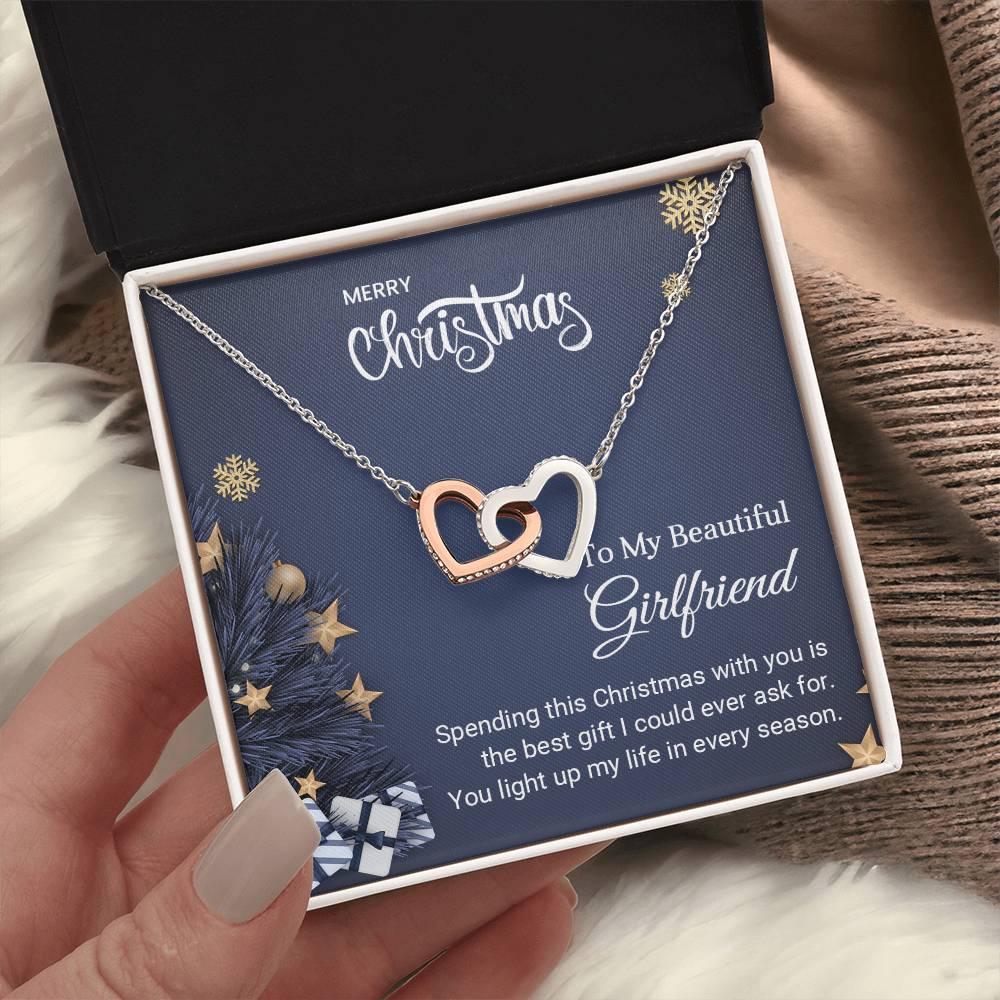 Celebrate Her Beauty & Love - Merry Christmas Necklace for Your Girlfriend A1071