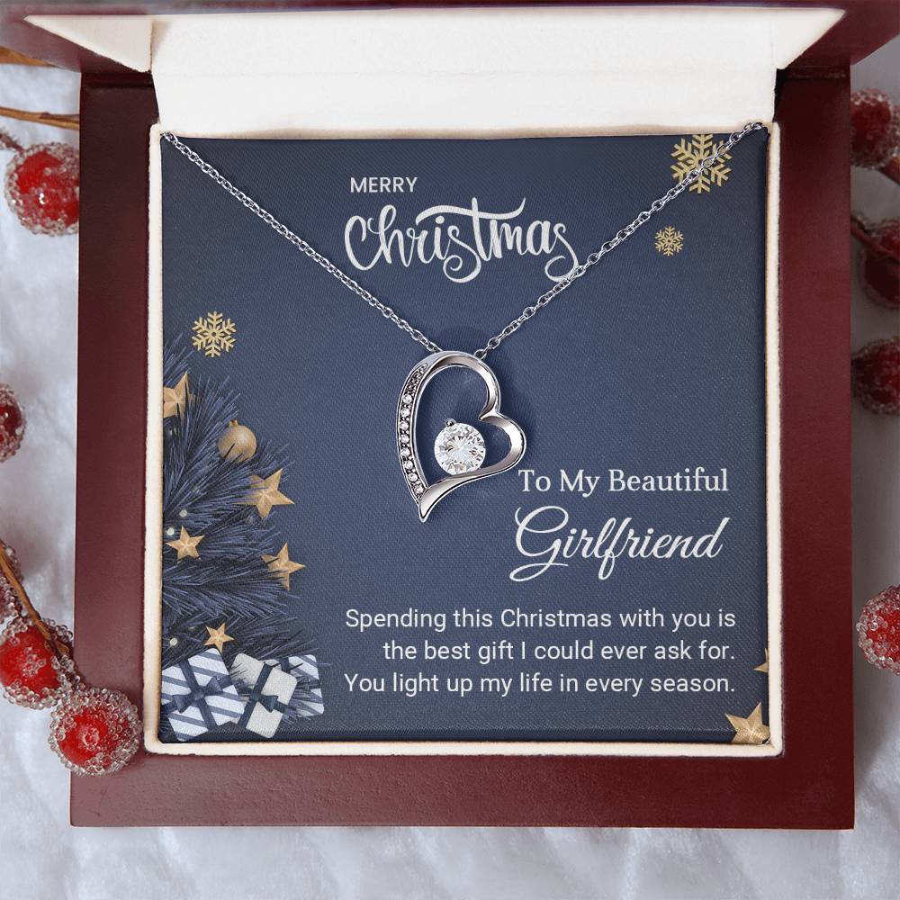 Celebrate Her Beauty & Love - Merry Christmas Necklace for Your Girlfriend A1071