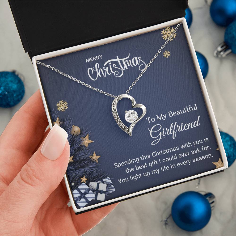 Celebrate Her Beauty & Love - Merry Christmas Necklace for Your Girlfriend A1071