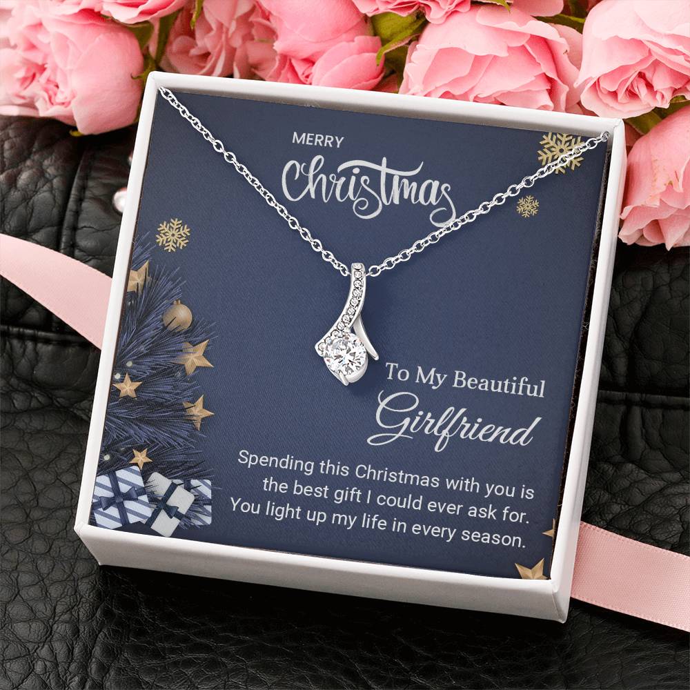 Celebrate Her Beauty & Love - Merry Christmas Necklace for Your Girlfriend A1071