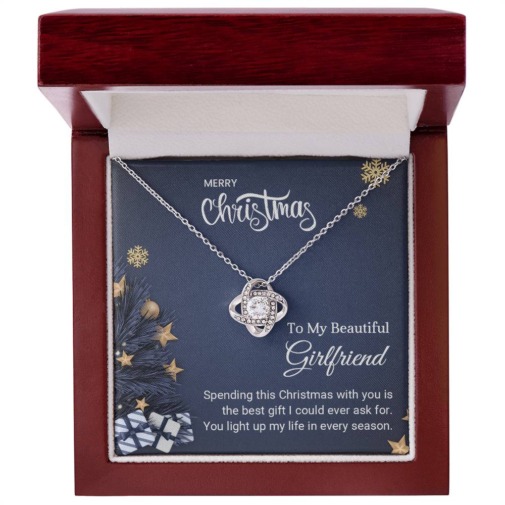 Celebrate Her Beauty & Love - Merry Christmas Necklace for Your Girlfriend A1071