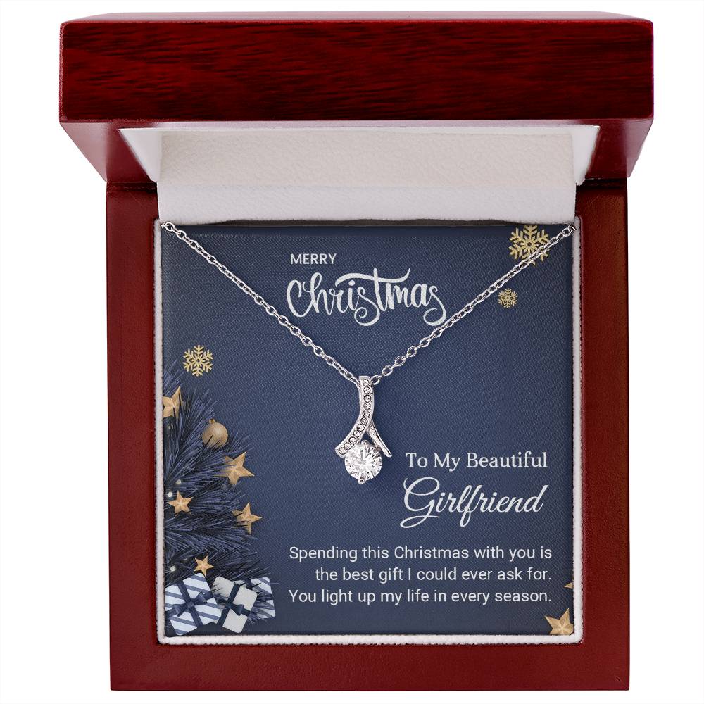 Celebrate Her Beauty & Love - Merry Christmas Necklace for Your Girlfriend A1071