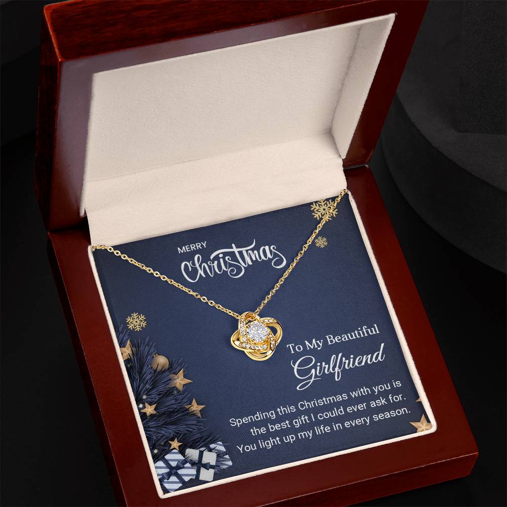 Celebrate Her Beauty & Love - Merry Christmas Necklace for Your Girlfriend A1071