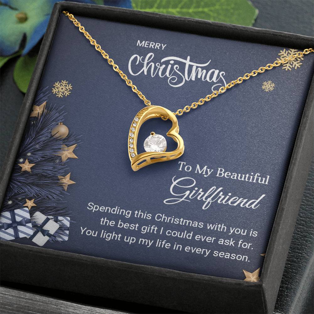 Celebrate Her Beauty & Love - Merry Christmas Necklace for Your Girlfriend A1071