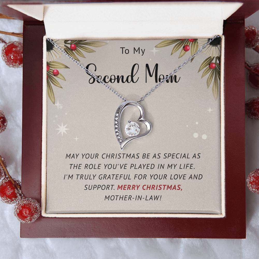 Make Her Christmas Special with a ‘To My Second Mom’ Necklace Gift A1092