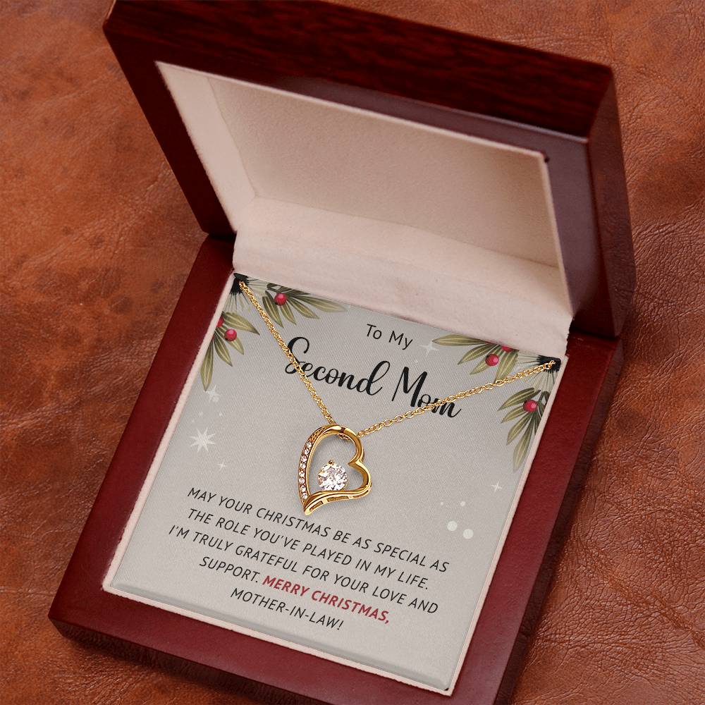 Make Her Christmas Special with a ‘To My Second Mom’ Necklace Gift A1092