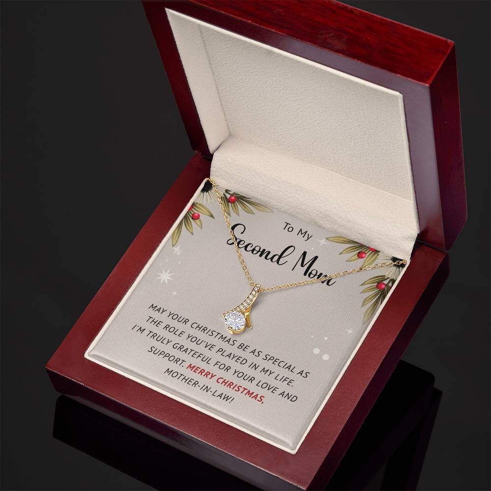 Make Her Christmas Special with a ‘To My Second Mom’ Necklace Gift A1092