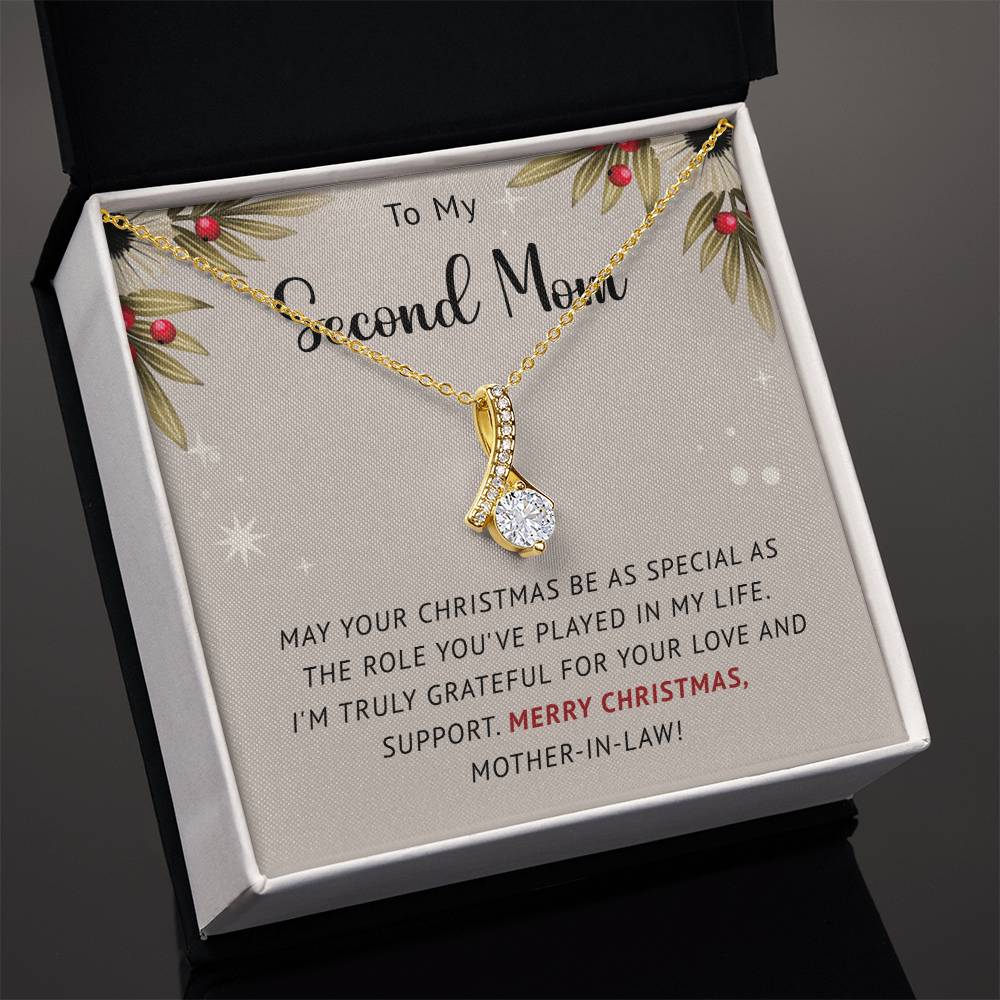 Make Her Christmas Special with a ‘To My Second Mom’ Necklace Gift A1092