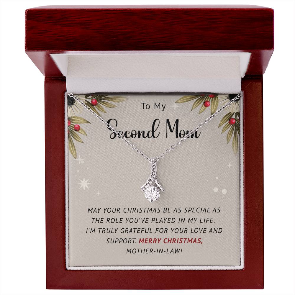 Make Her Christmas Special with a ‘To My Second Mom’ Necklace Gift A1092