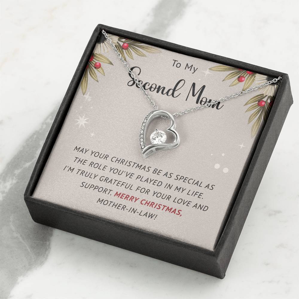 Make Her Christmas Special with a ‘To My Second Mom’ Necklace Gift A1092