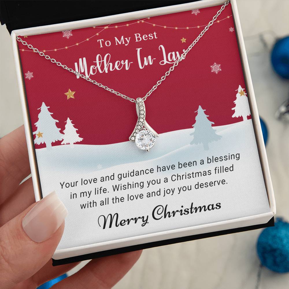 Give a Memorable Christmas Gift: ‘To My Mother-in-Law’ Necklace A1093