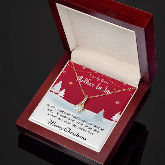 Give a Memorable Christmas Gift: ‘To My Mother-in-Law’ Necklace A1093