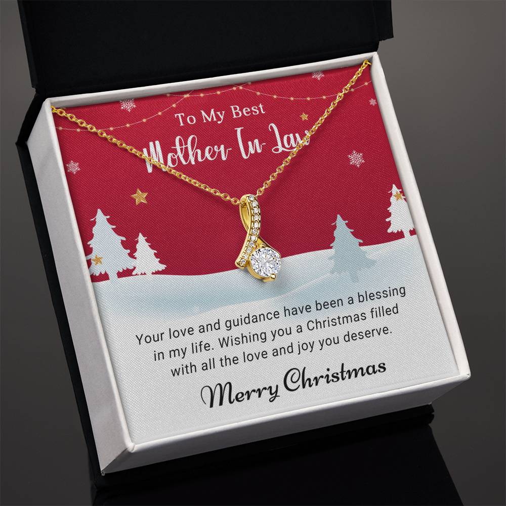 Give a Memorable Christmas Gift: ‘To My Mother-in-Law’ Necklace A1093