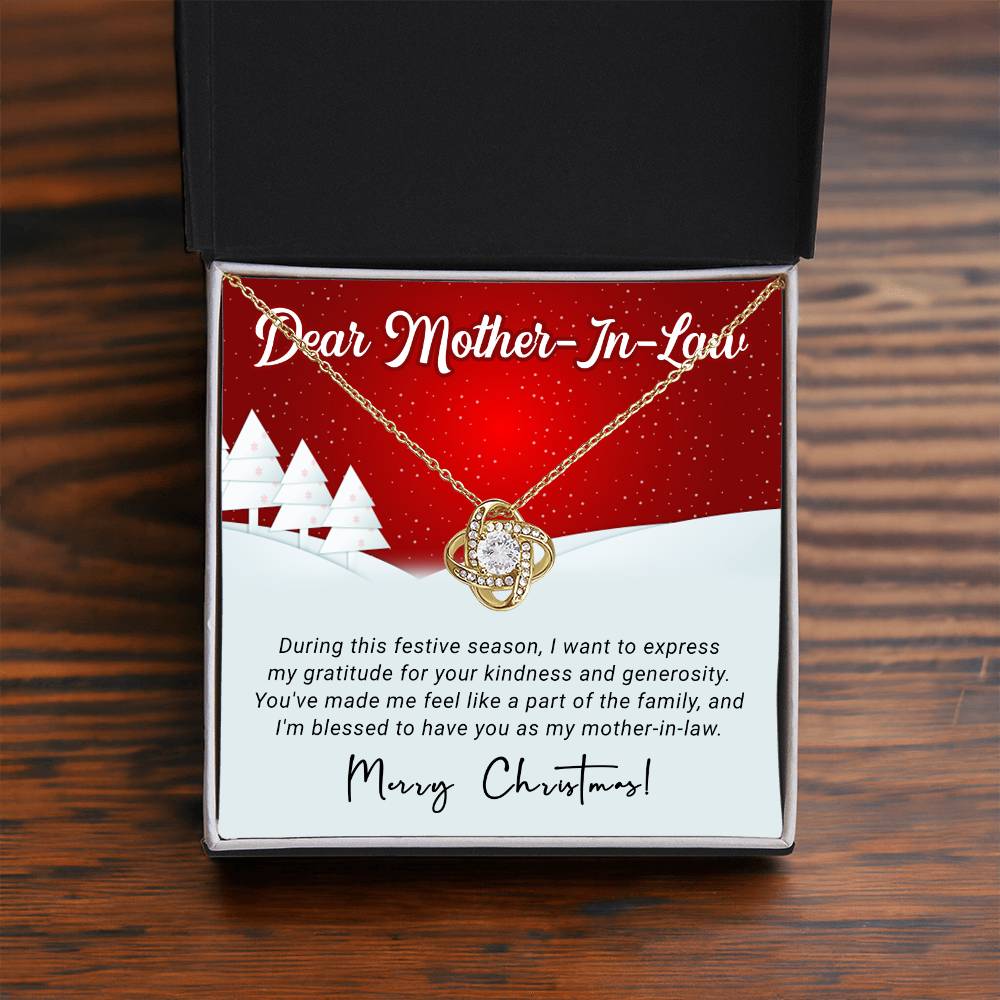 Express Your Love This Christmas: Personalized Necklace Gift for Your Mother-in-Law A1095