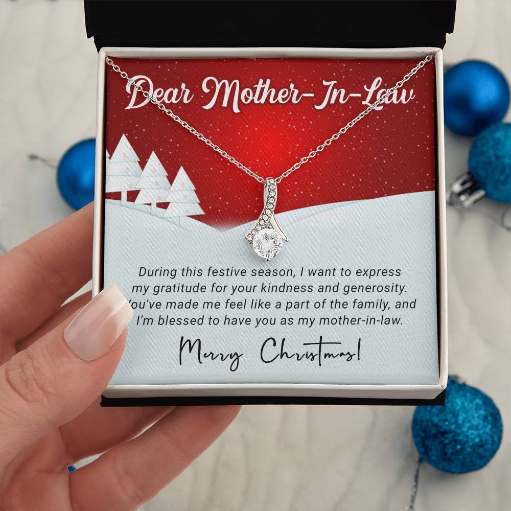 Express Your Love This Christmas: Personalized Necklace Gift for Your Mother-in-Law A1095